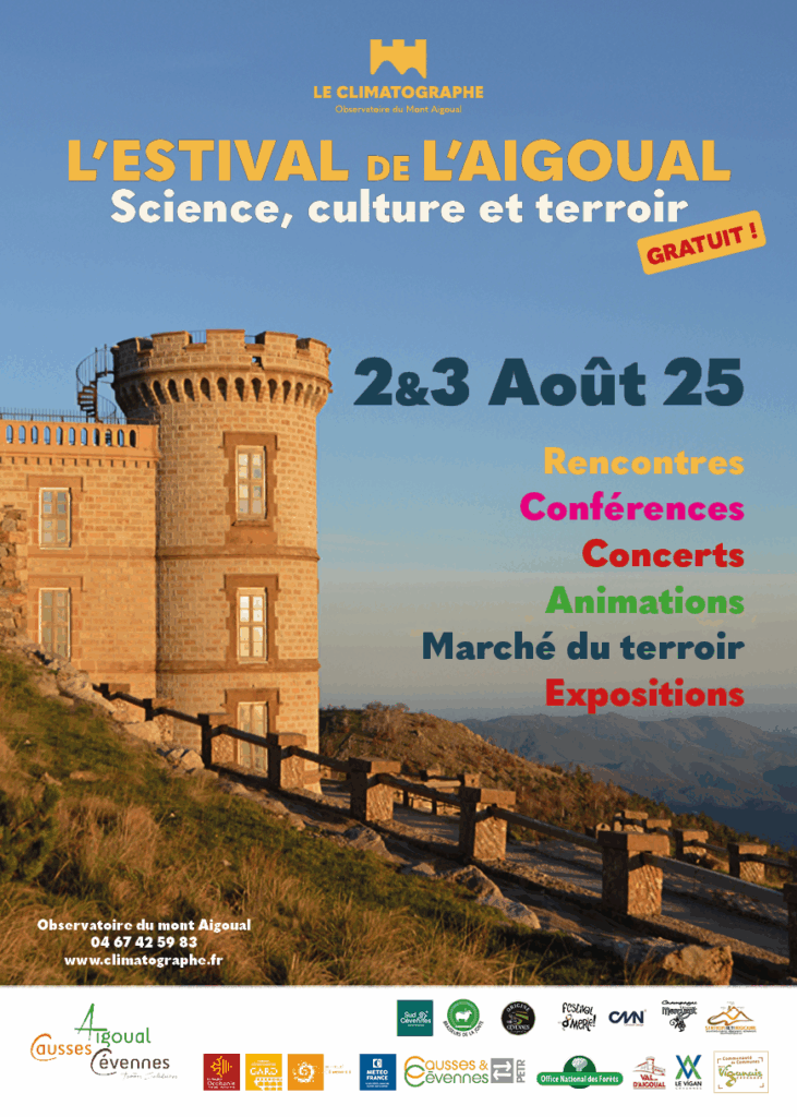 l'estival de l'Aigoual les 2 et 3 août 2025 au climatographe du Mont Aigoual