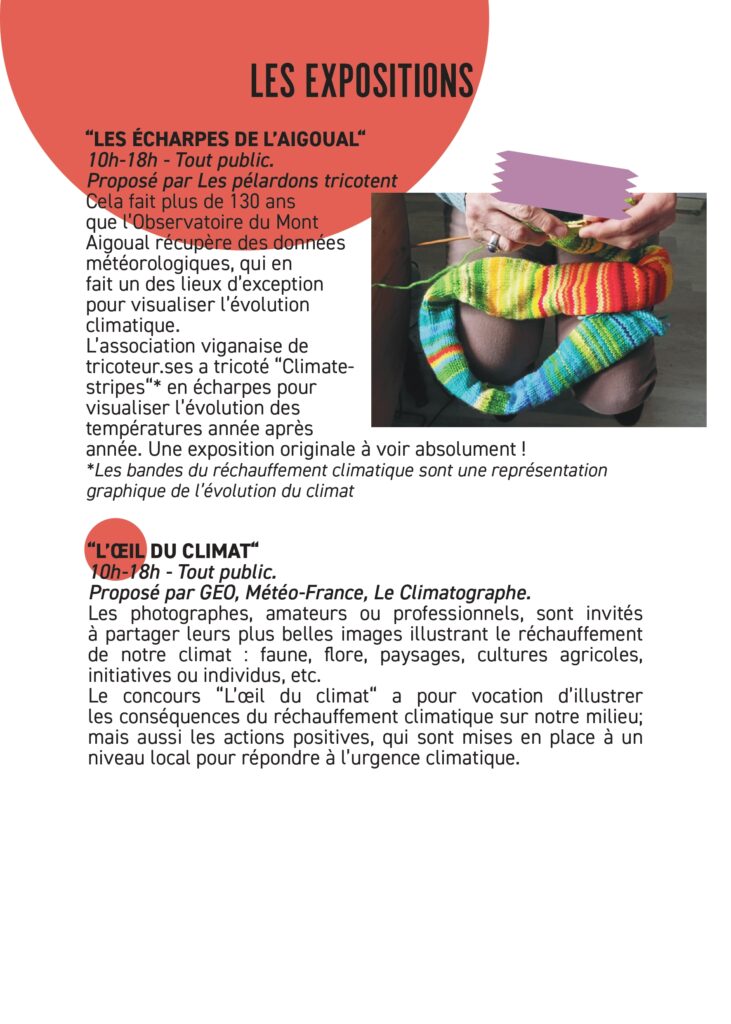 Les expositions du climatographe durant les journées du climat à Alès les 7 et 8 décembre 2025
