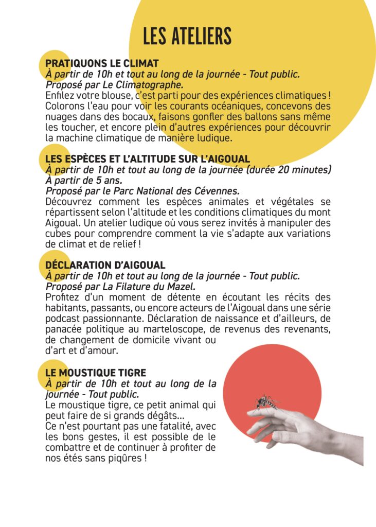 Différents ateliers autour du climat seront proposés lors des journées du climat à Alès